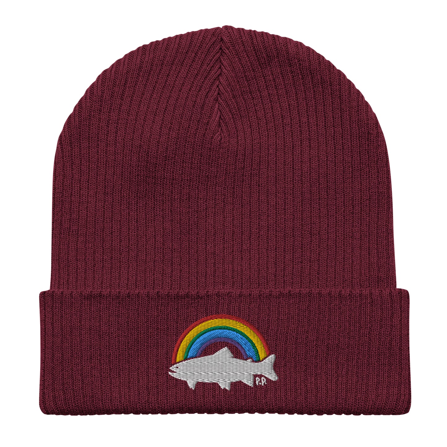 Rainbow Trout Organic ribbed beanie