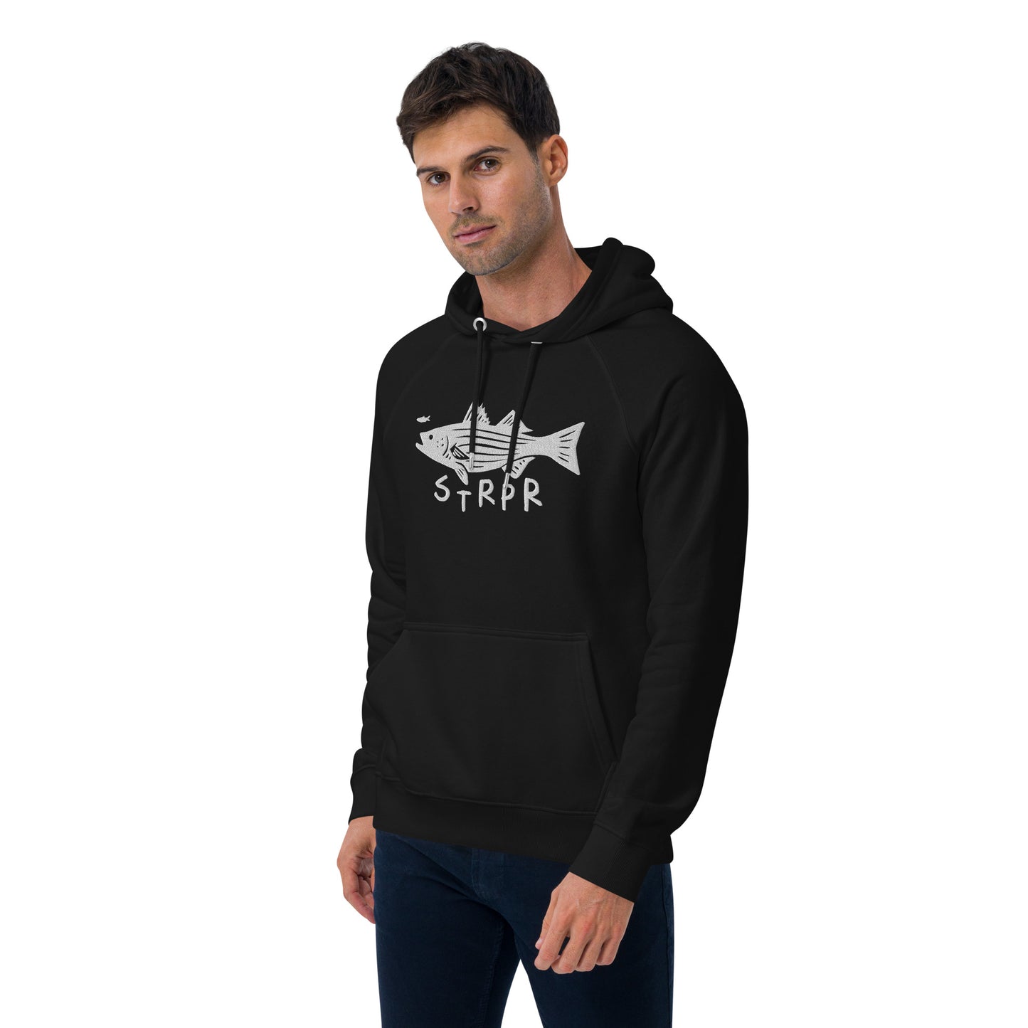 STRPR Striped Bass Unisex eco raglan hoodie