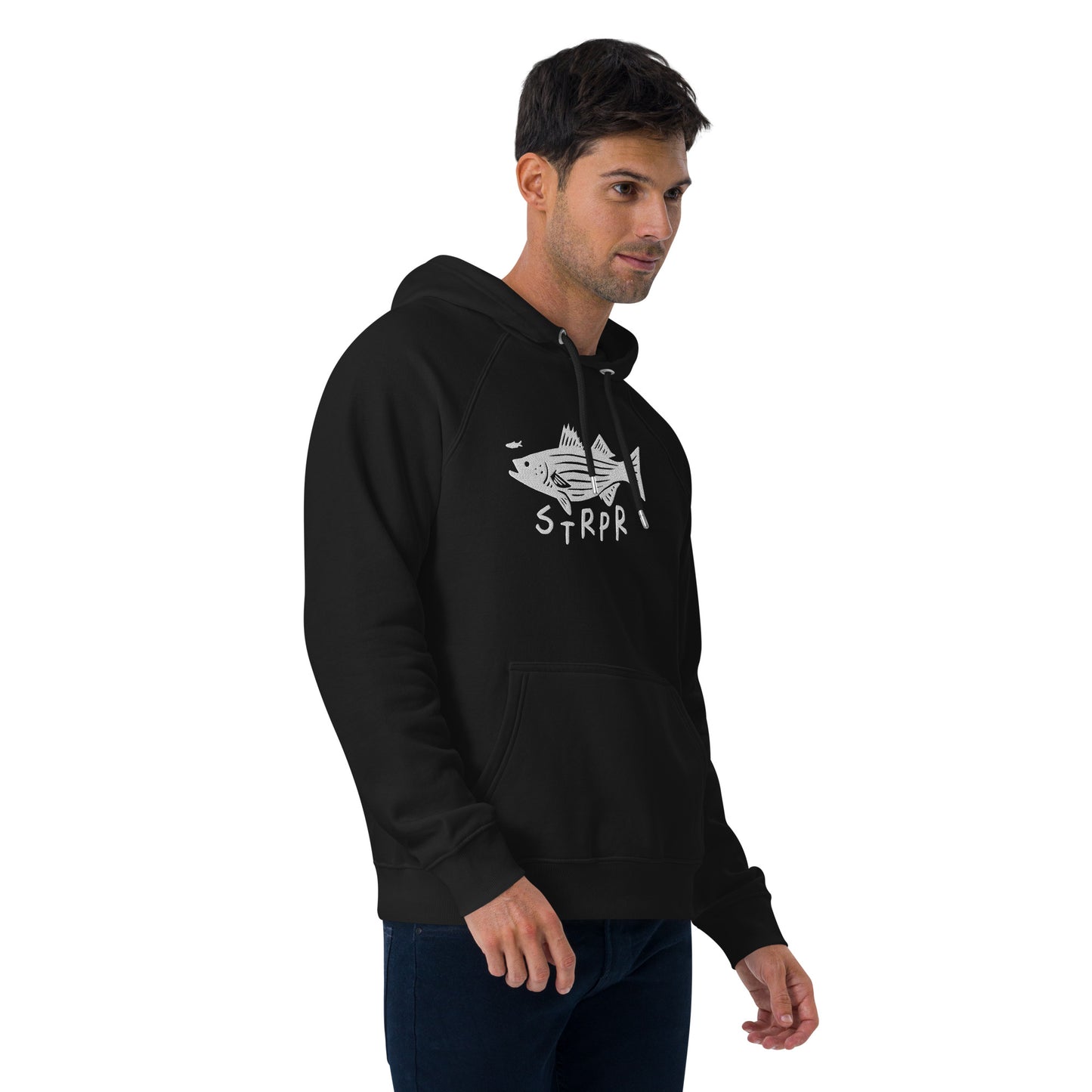 STRPR Striped Bass Unisex eco raglan hoodie