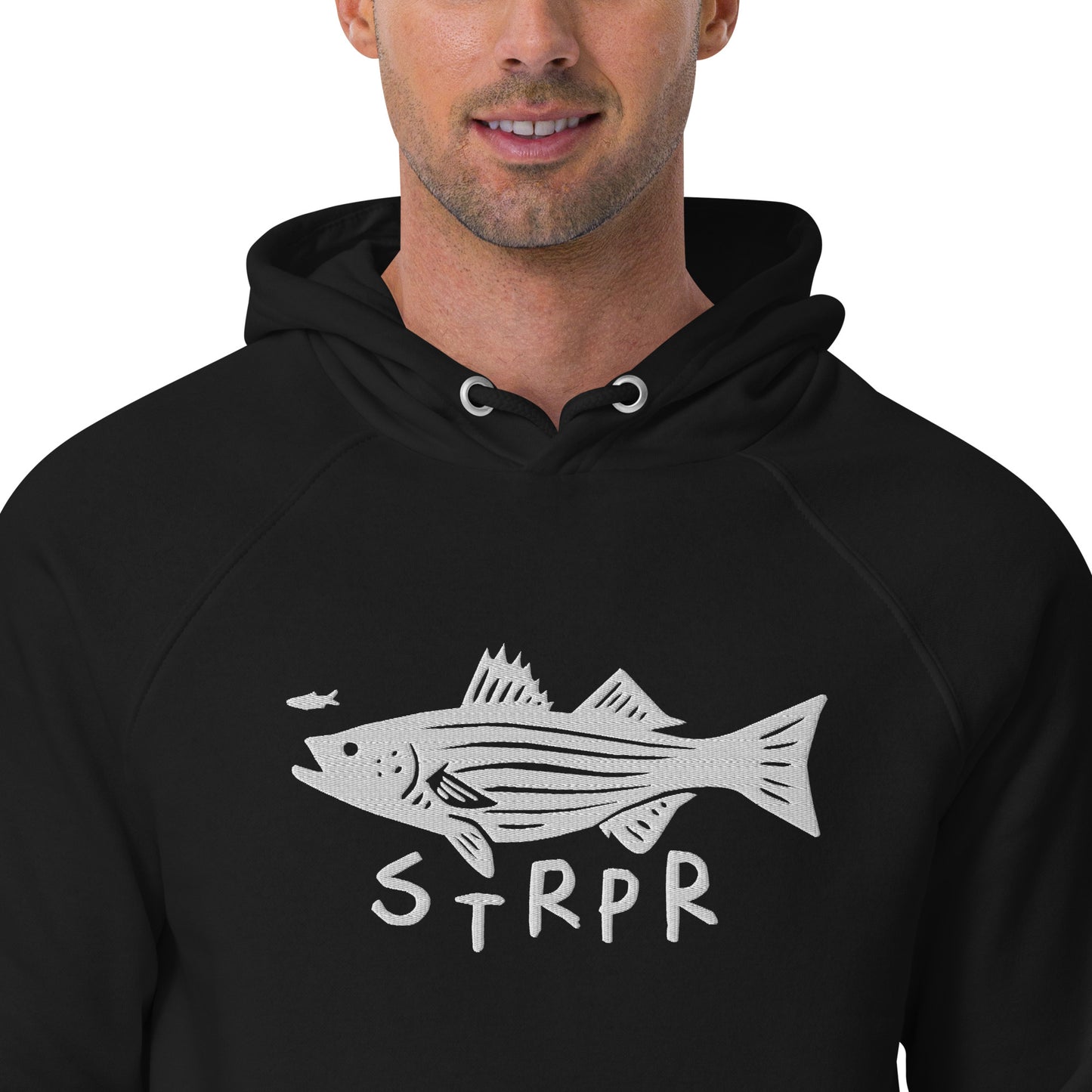 STRPR Striped Bass Unisex eco raglan hoodie