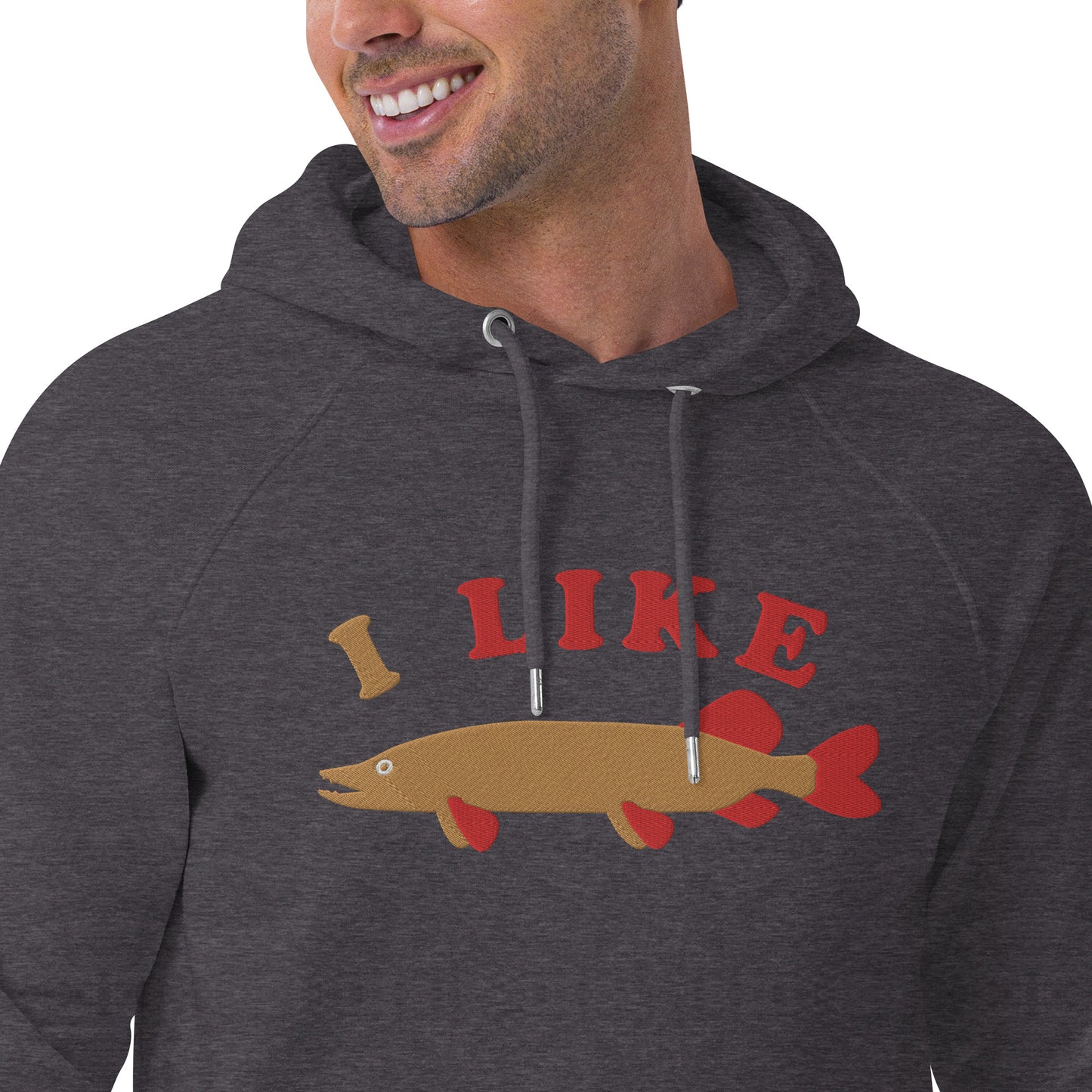 I Like Pike Unisex eco raglan hoodie