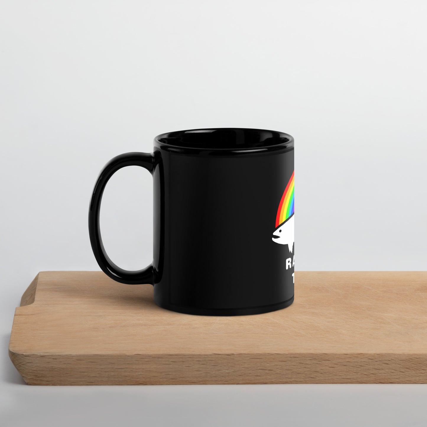 Black Glossy Rainbow Trout Mug