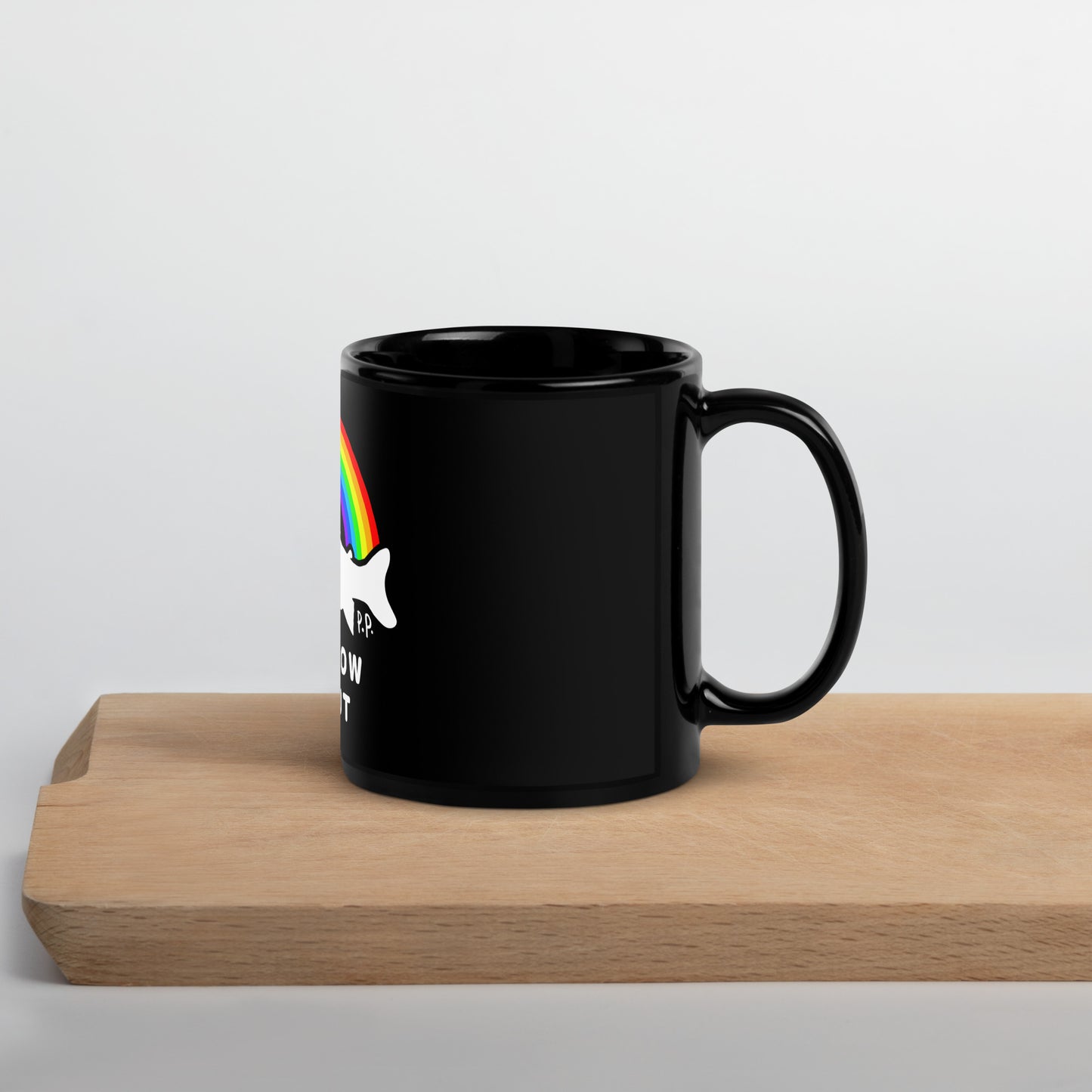 Black Glossy Rainbow Trout Mug