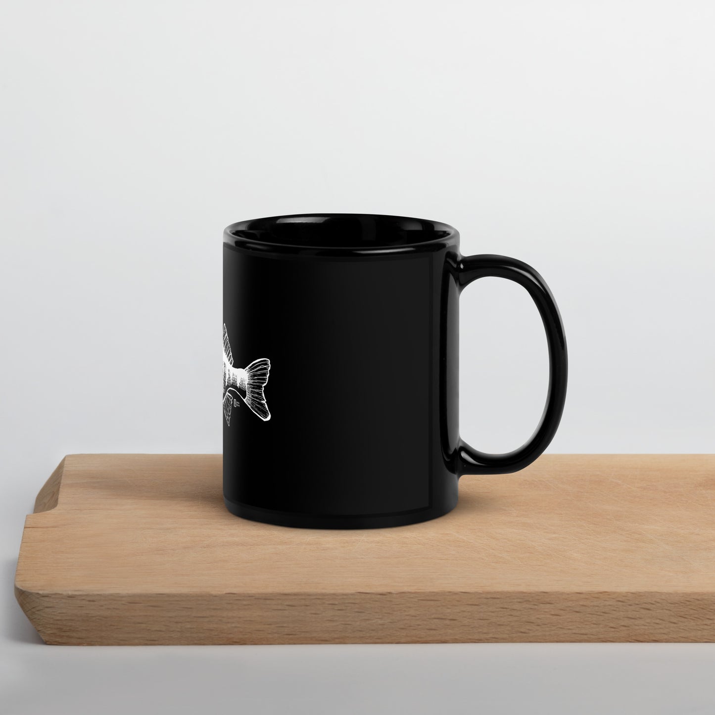 Big Perch Black Glossy Mug