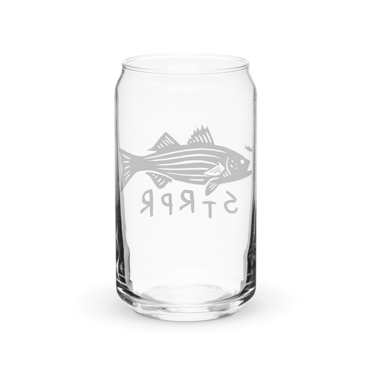 STRPR Striped Bass Can-shaped glass