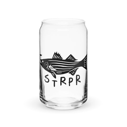 STRPR Striped Bass Can-shaped glass