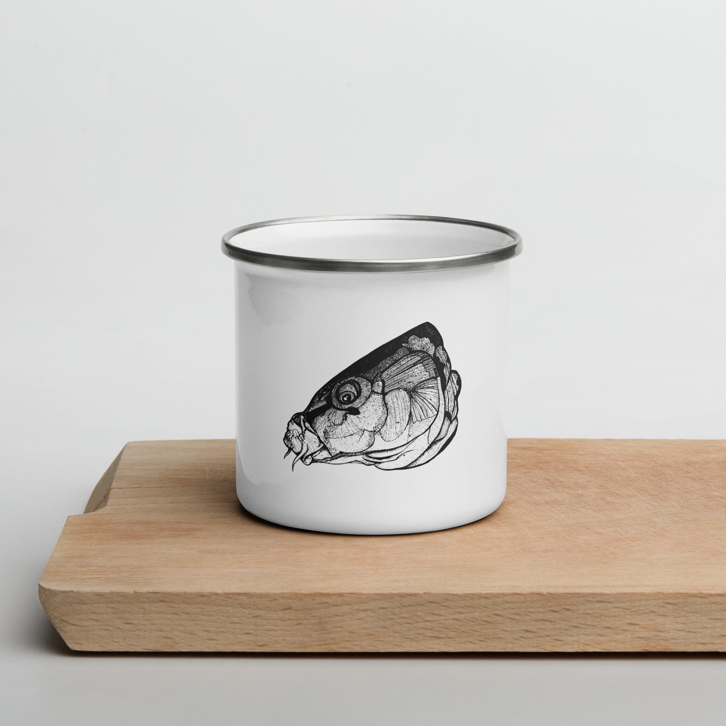 Carp Head Enamel Mug