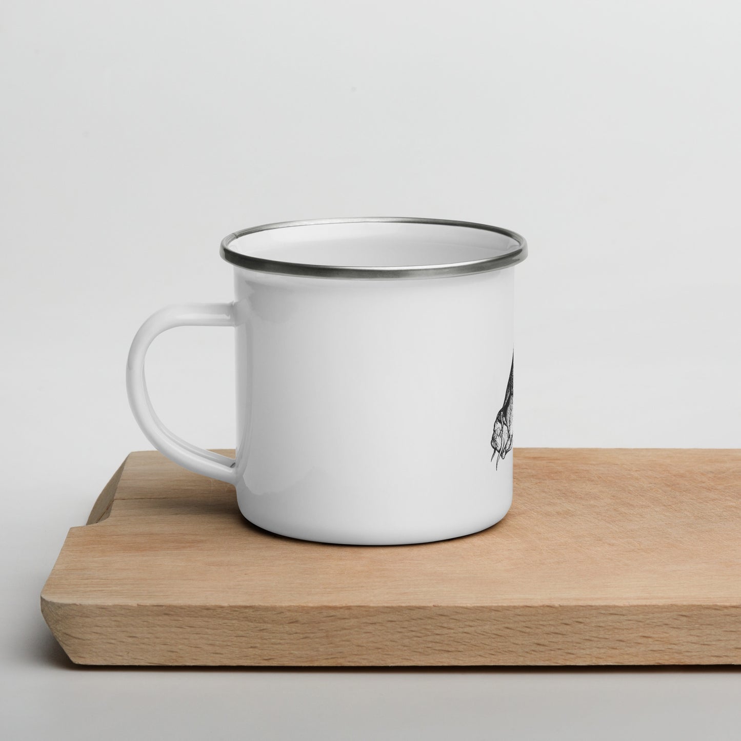 Carp Head Enamel Mug