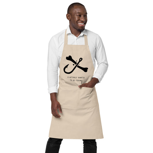 I wanted to go fishing..... Organic cotton apron