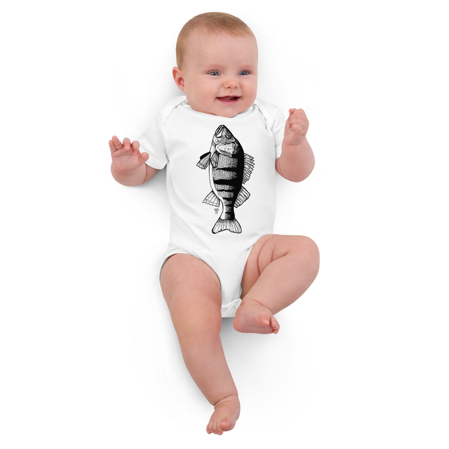 Big Perch Organic cotton baby bodysuit