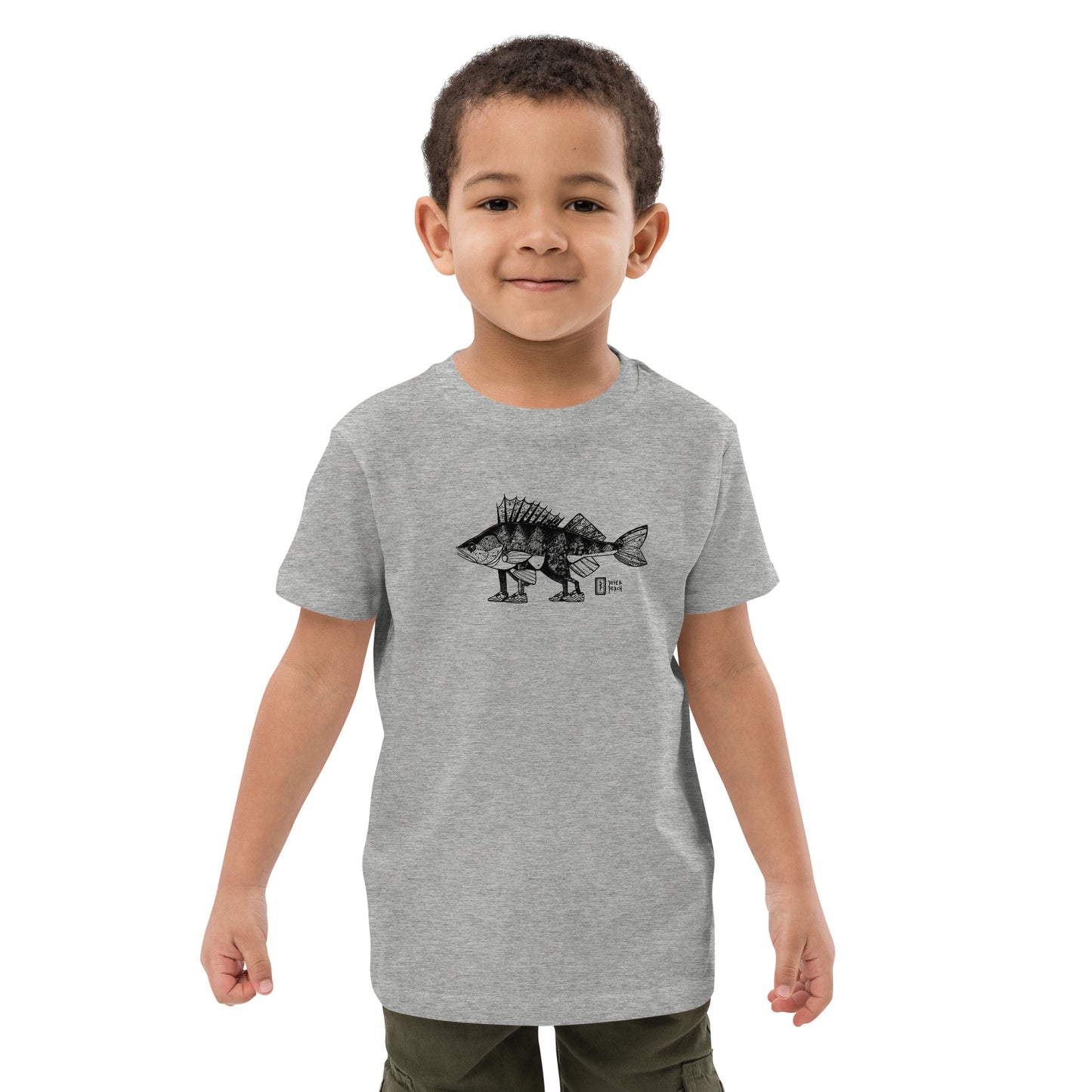 Perch with feet Organic cotton kids t-shirt