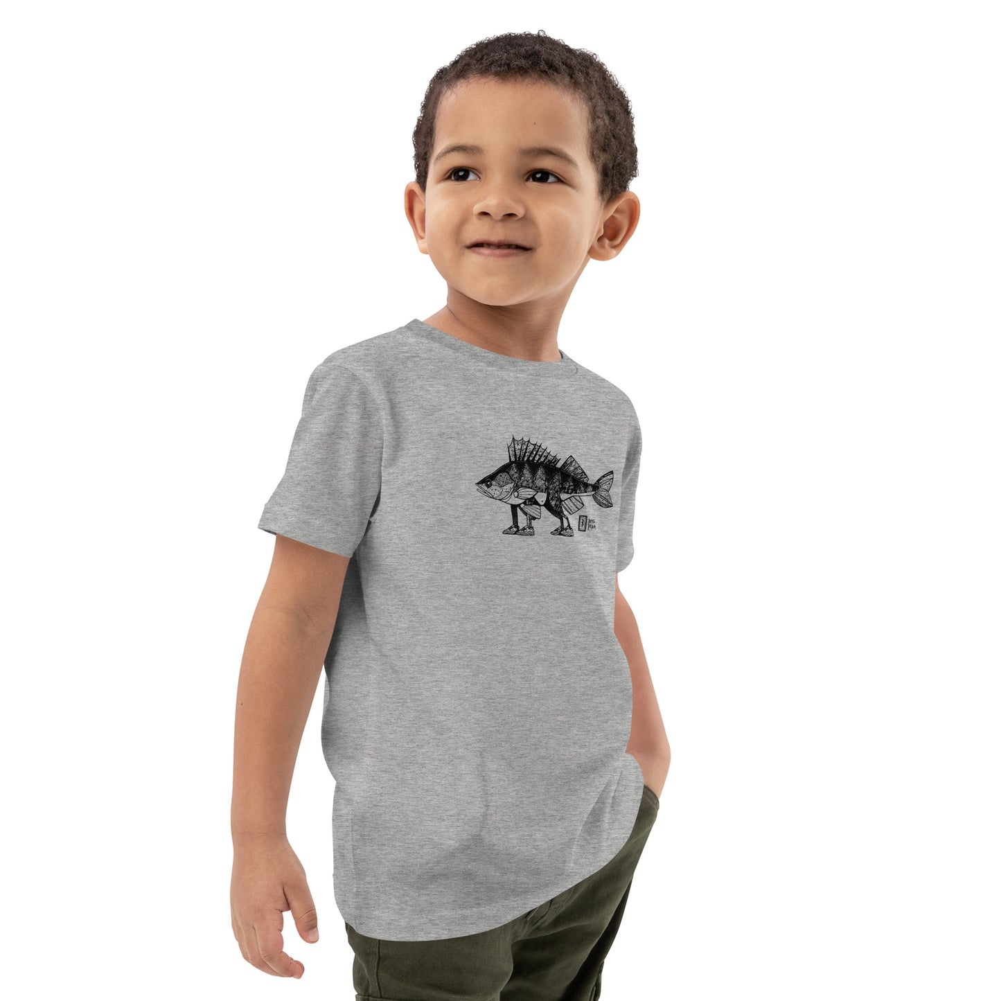 Perch with feet Organic cotton kids t-shirt