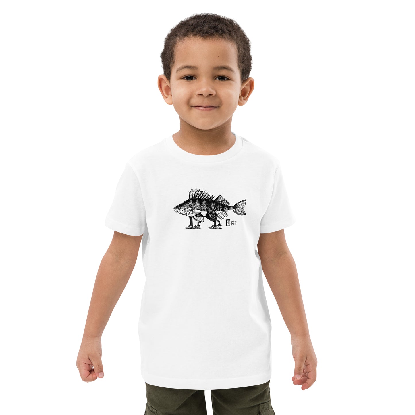 Perch with feet Organic cotton kids t-shirt