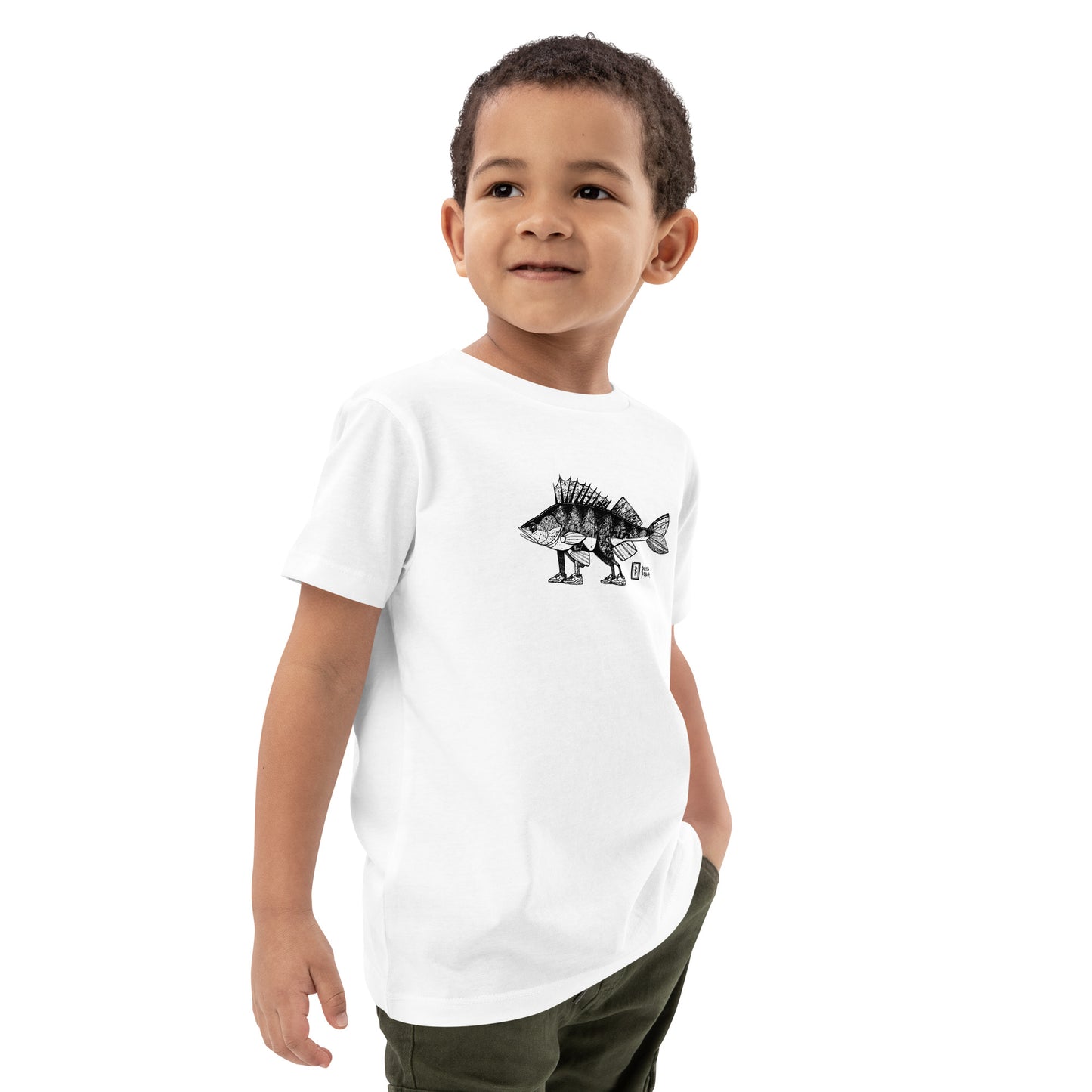 Perch with feet Organic cotton kids t-shirt