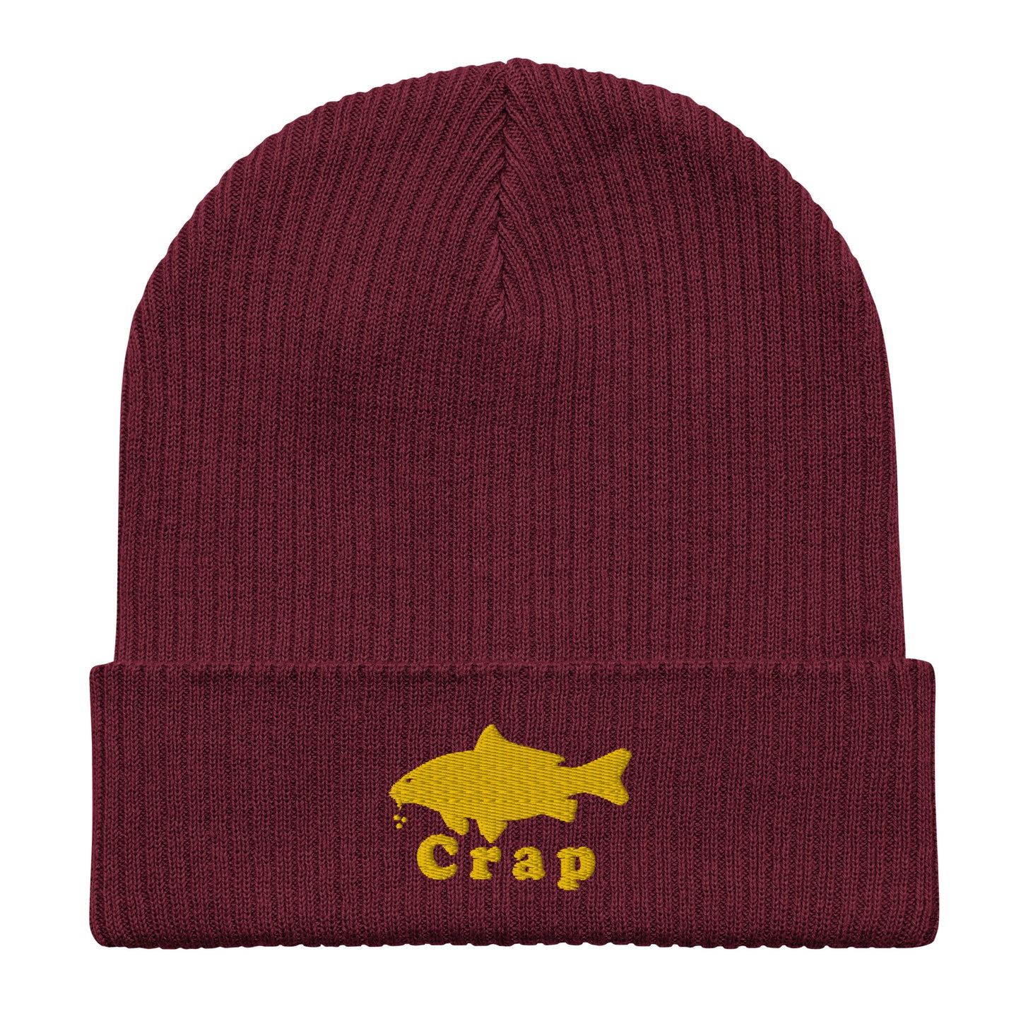 Carp /Crap Organic ribbed beanie