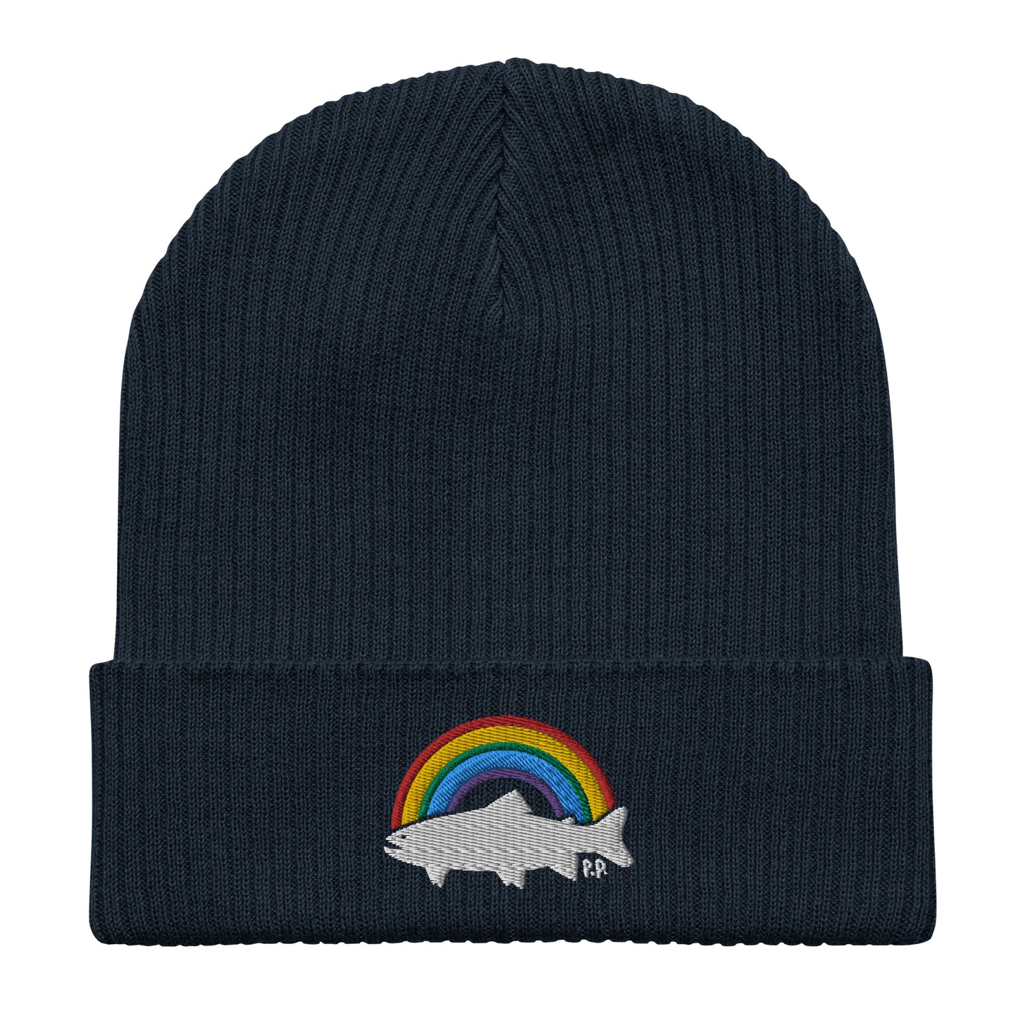 Rainbow Trout Organic ribbed beanie