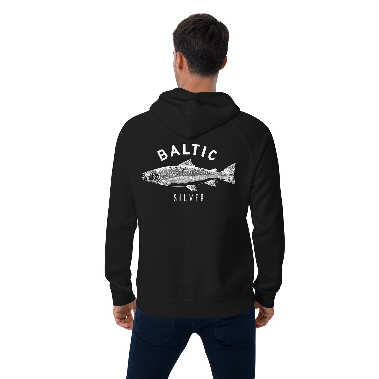 Baltic Silver Unisex eco raglan hoodie