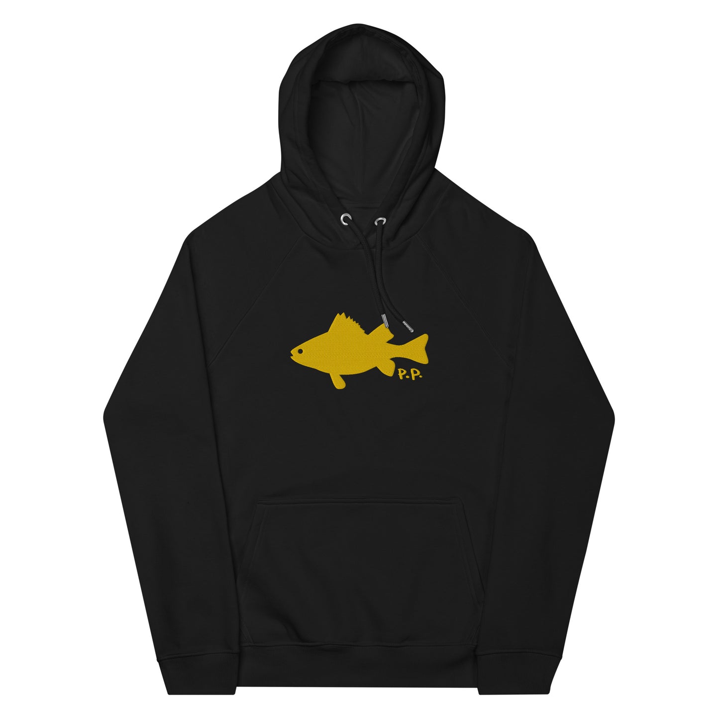 Yellow Perch Unisex eco raglan hoodie