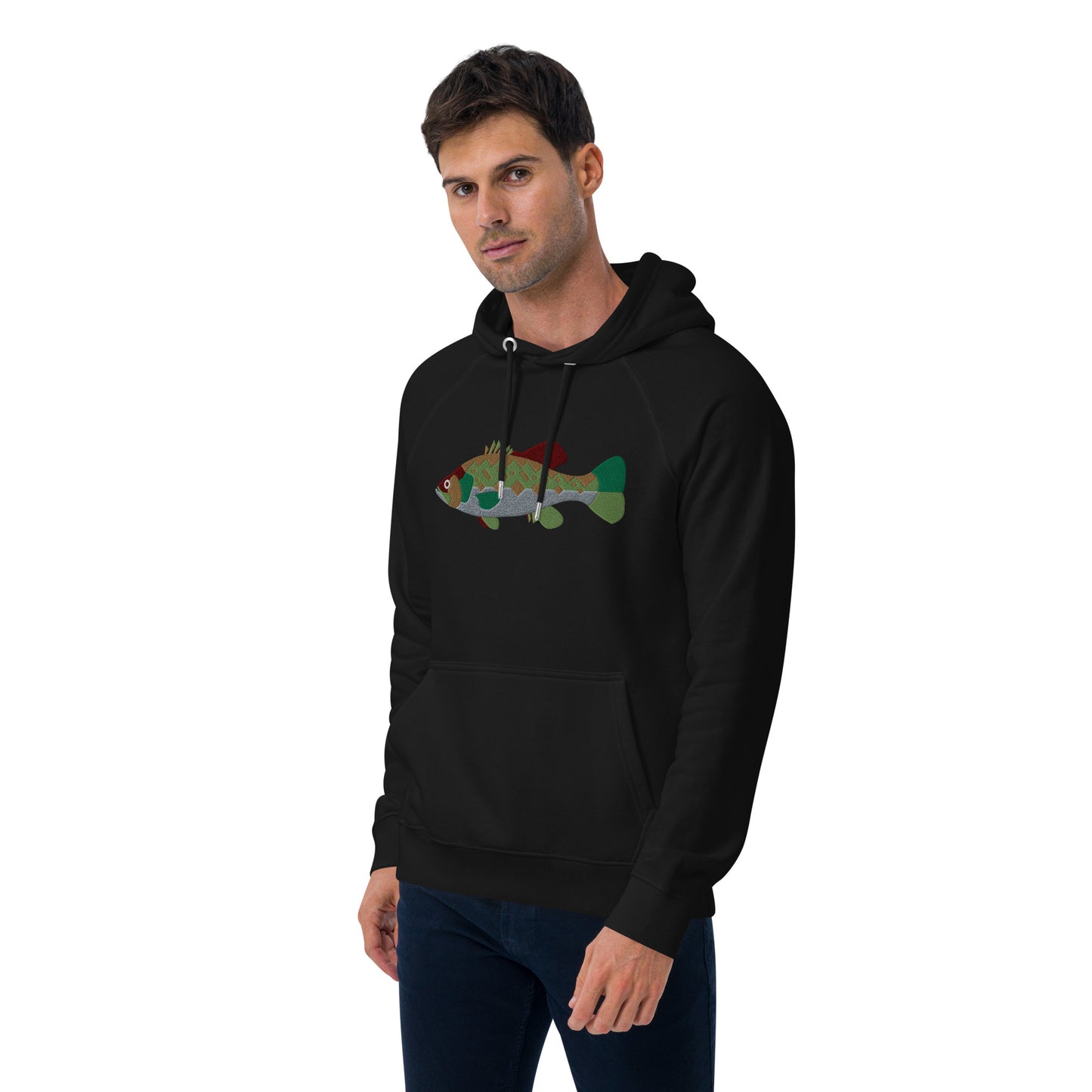 Largemouth Bass Unisex eco raglan hoodie