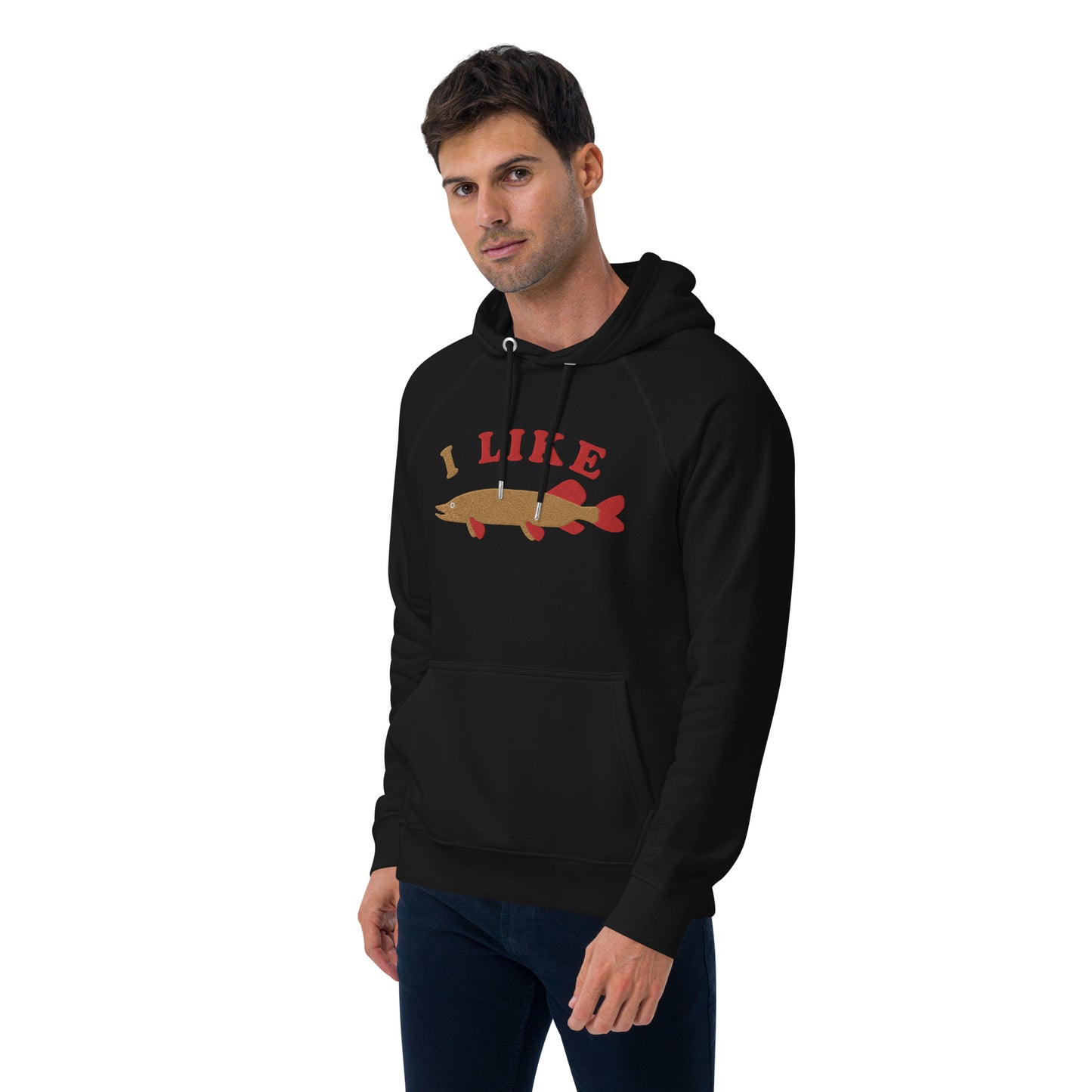 I Like Pike Unisex eco raglan hoodie