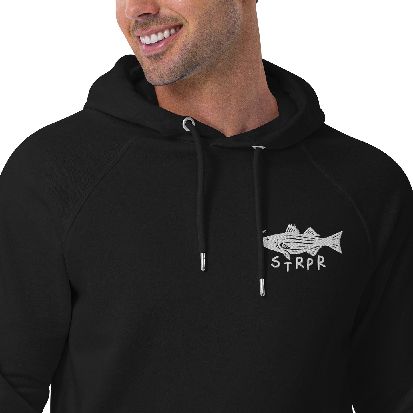 STRPR Striped Bass Unisex eco raglan hoodie