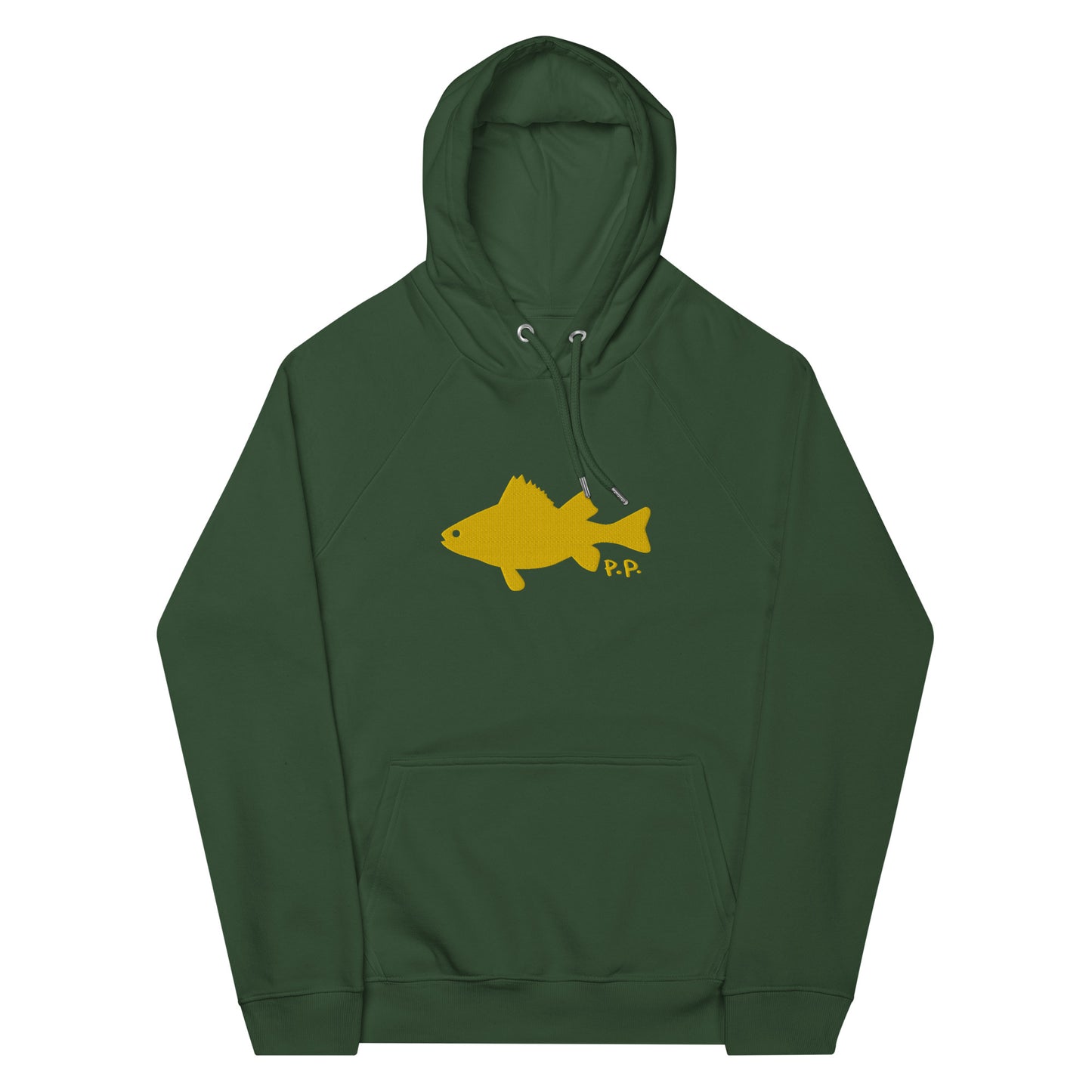 Yellow Perch Unisex eco raglan hoodie