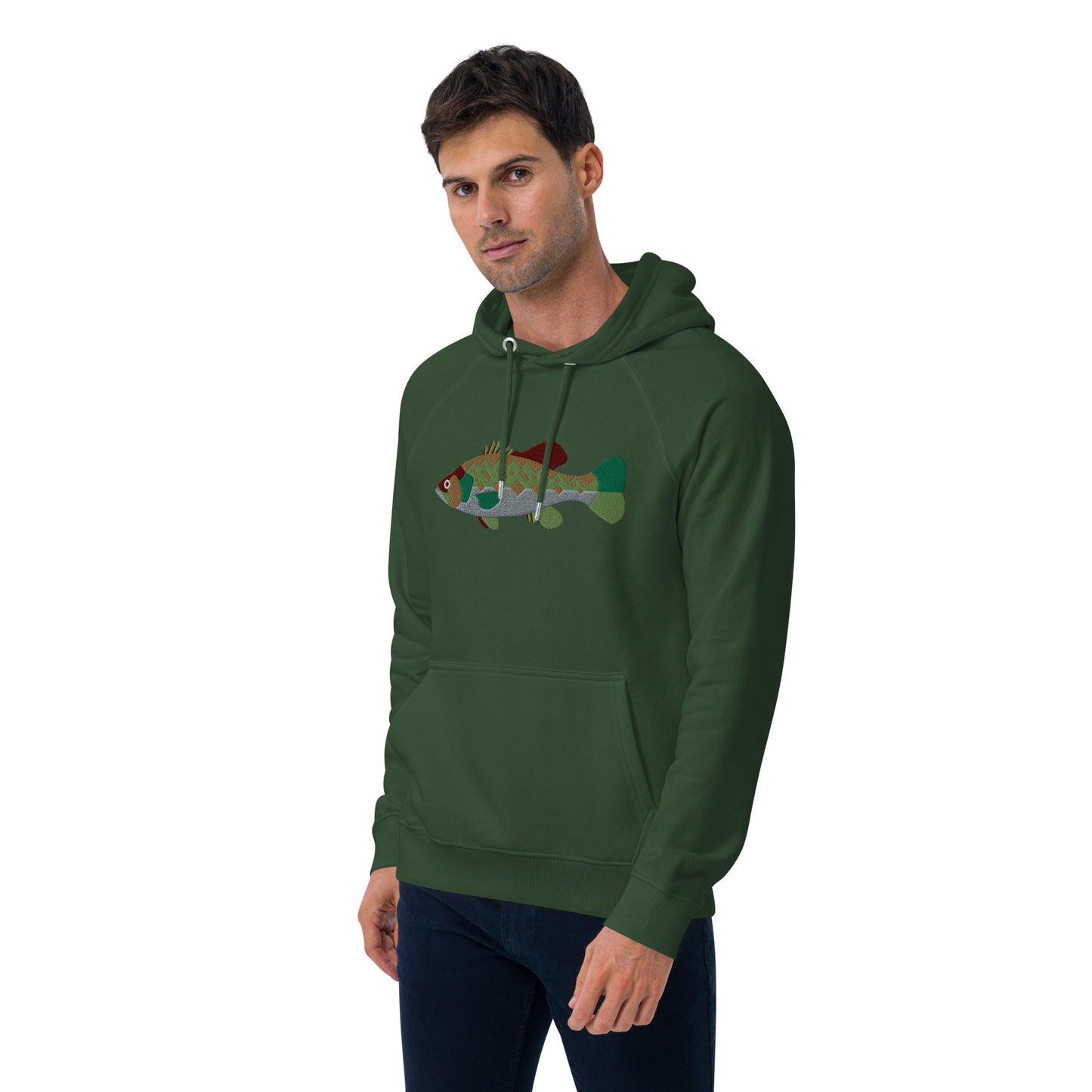 Largemouth Bass Unisex eco raglan hoodie