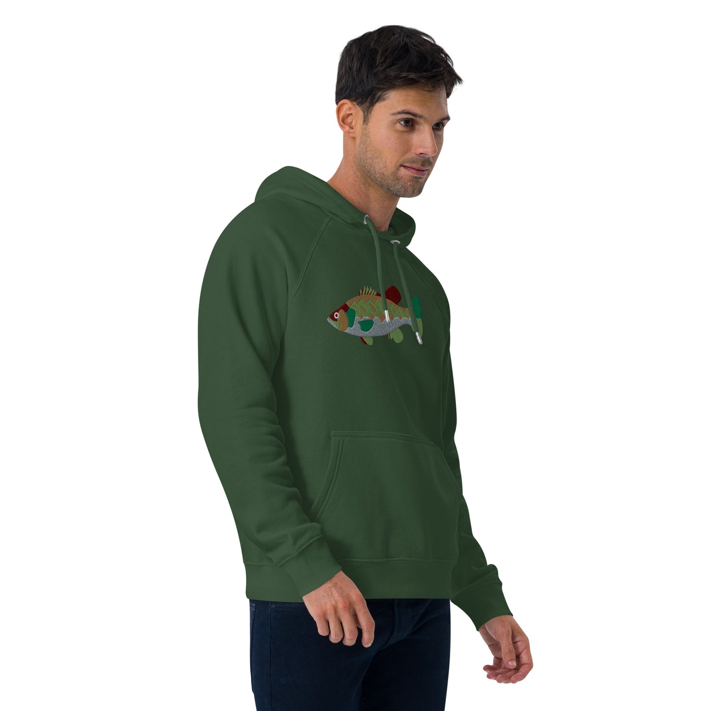 Largemouth Bass Unisex eco raglan hoodie