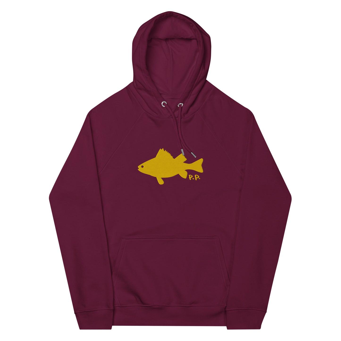 Yellow Perch Unisex eco raglan hoodie