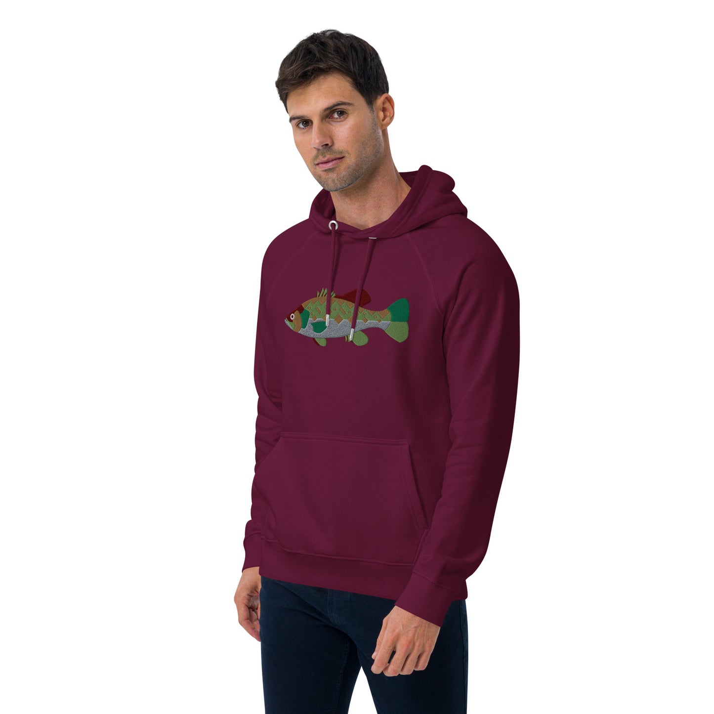 Largemouth Bass Unisex eco raglan hoodie