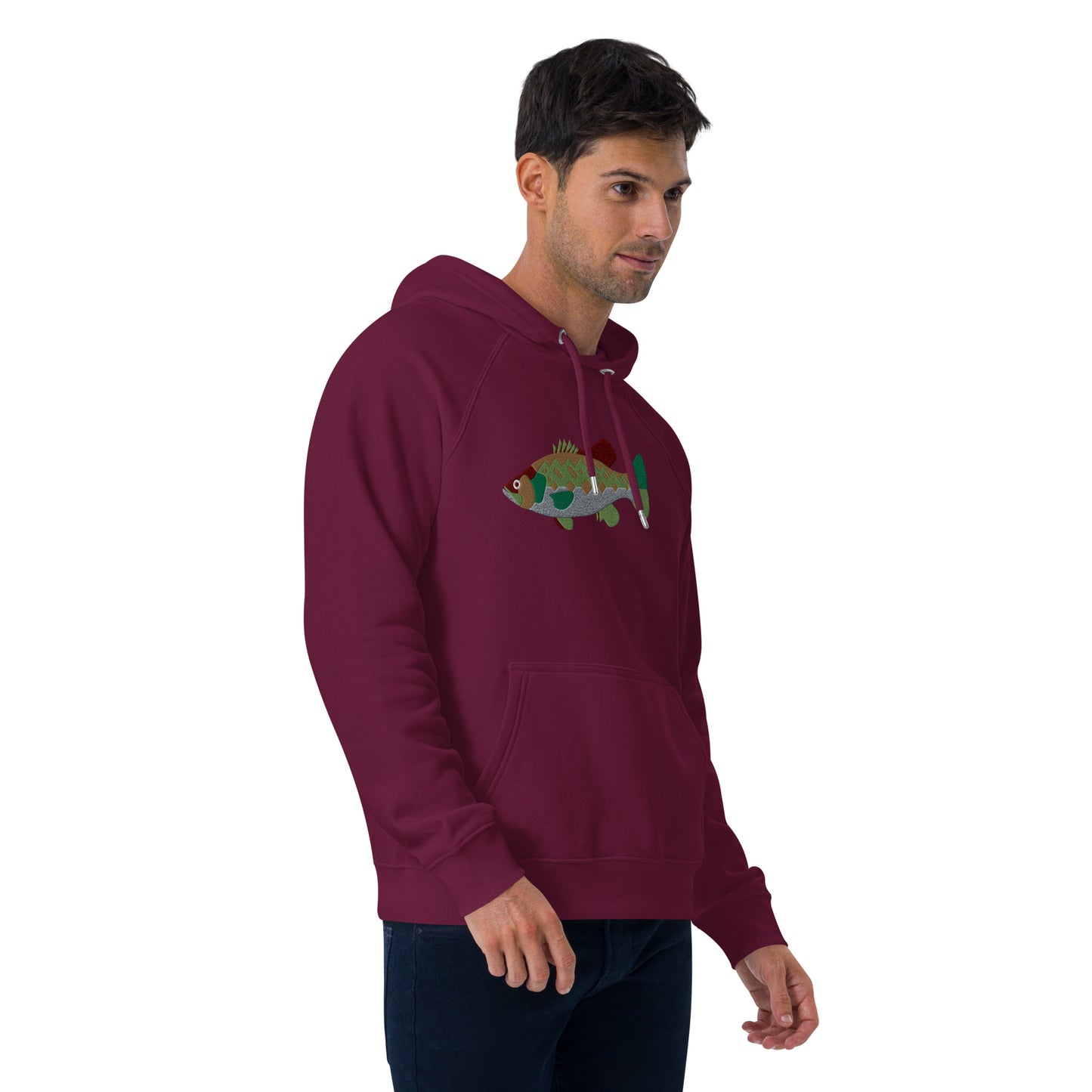 Largemouth Bass Unisex eco raglan hoodie