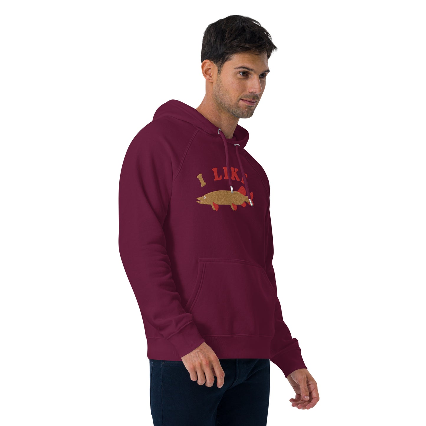 I Like Pike Unisex eco raglan hoodie