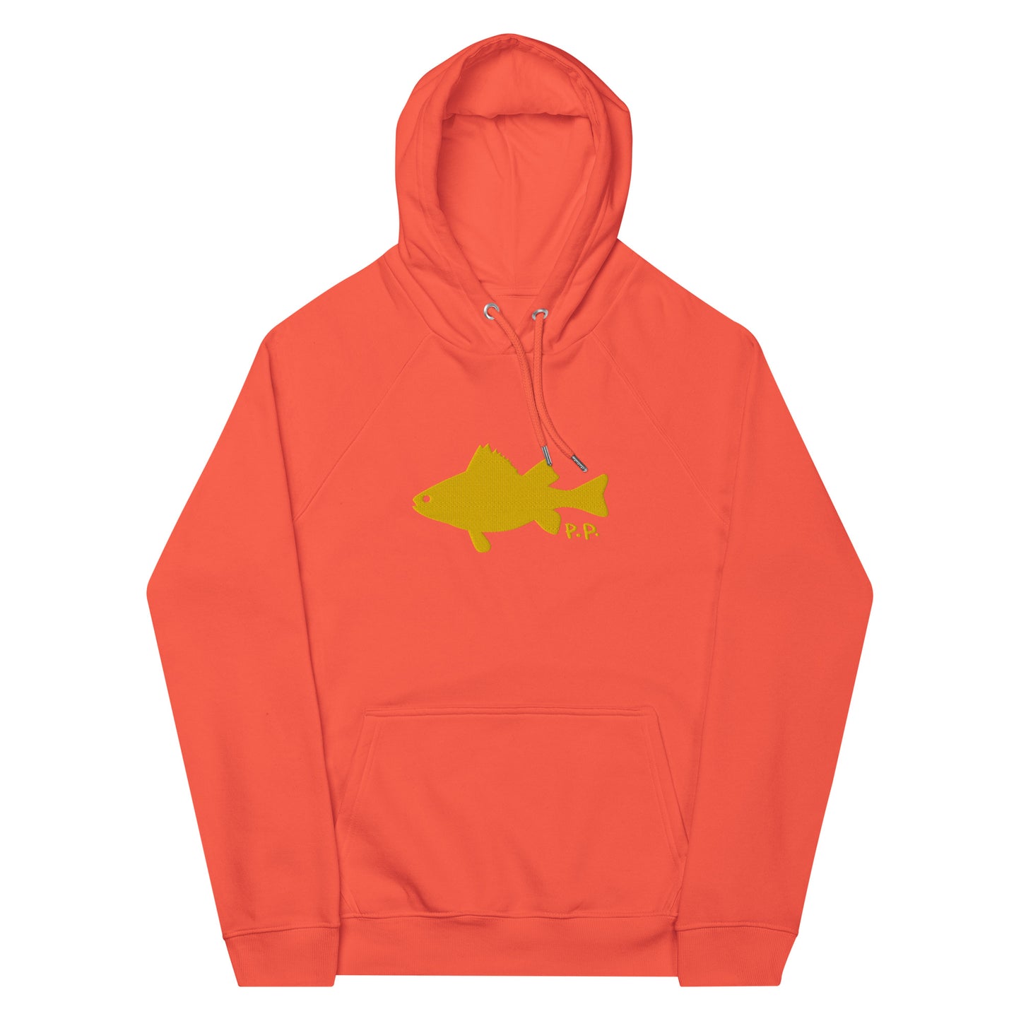 Yellow Perch Unisex eco raglan hoodie