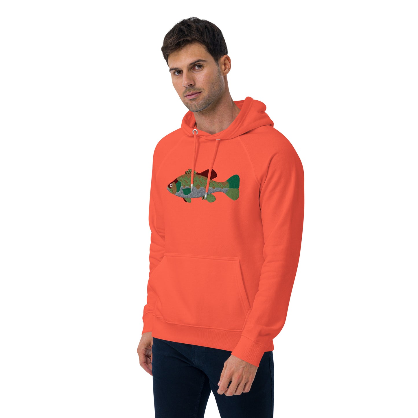 Largemouth Bass Unisex eco raglan hoodie