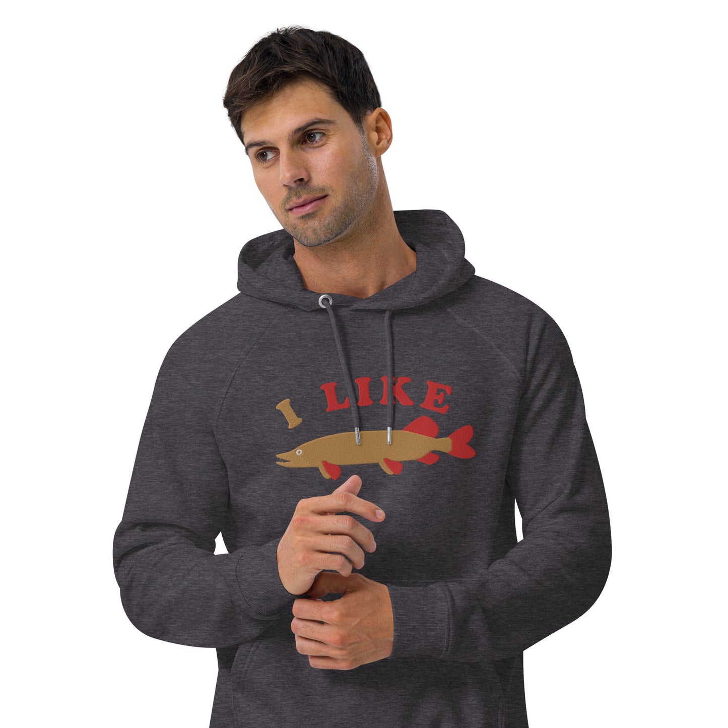 I Like Pike Unisex eco raglan hoodie