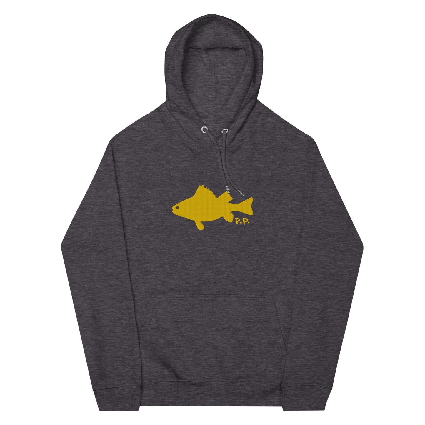 Yellow Perch Unisex eco raglan hoodie