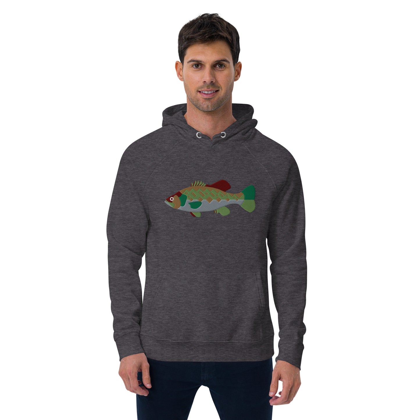 Largemouth Bass Unisex eco raglan hoodie