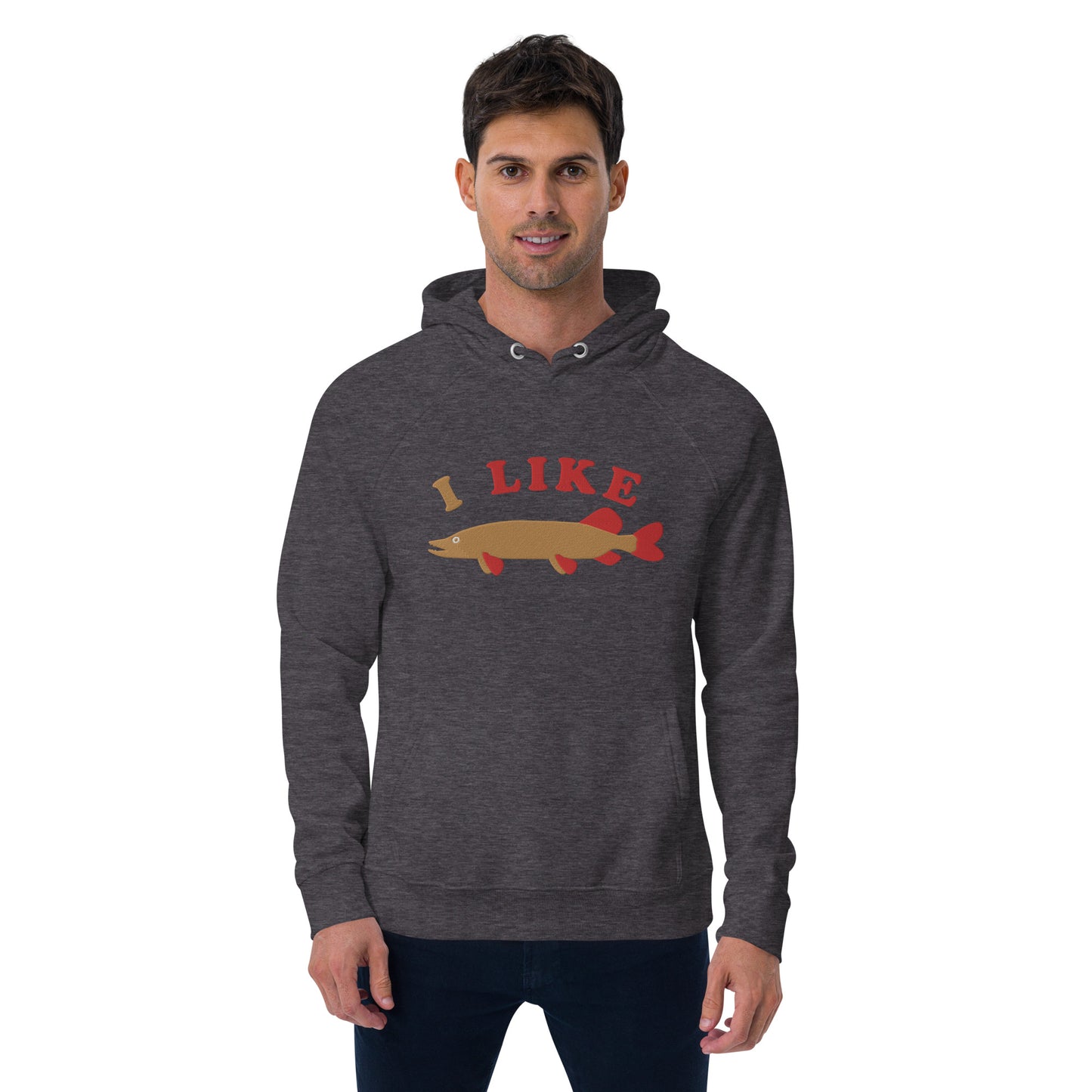 I Like Pike Unisex eco raglan hoodie