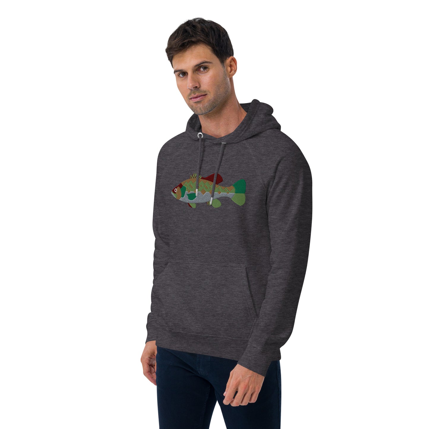 Largemouth Bass Unisex eco raglan hoodie