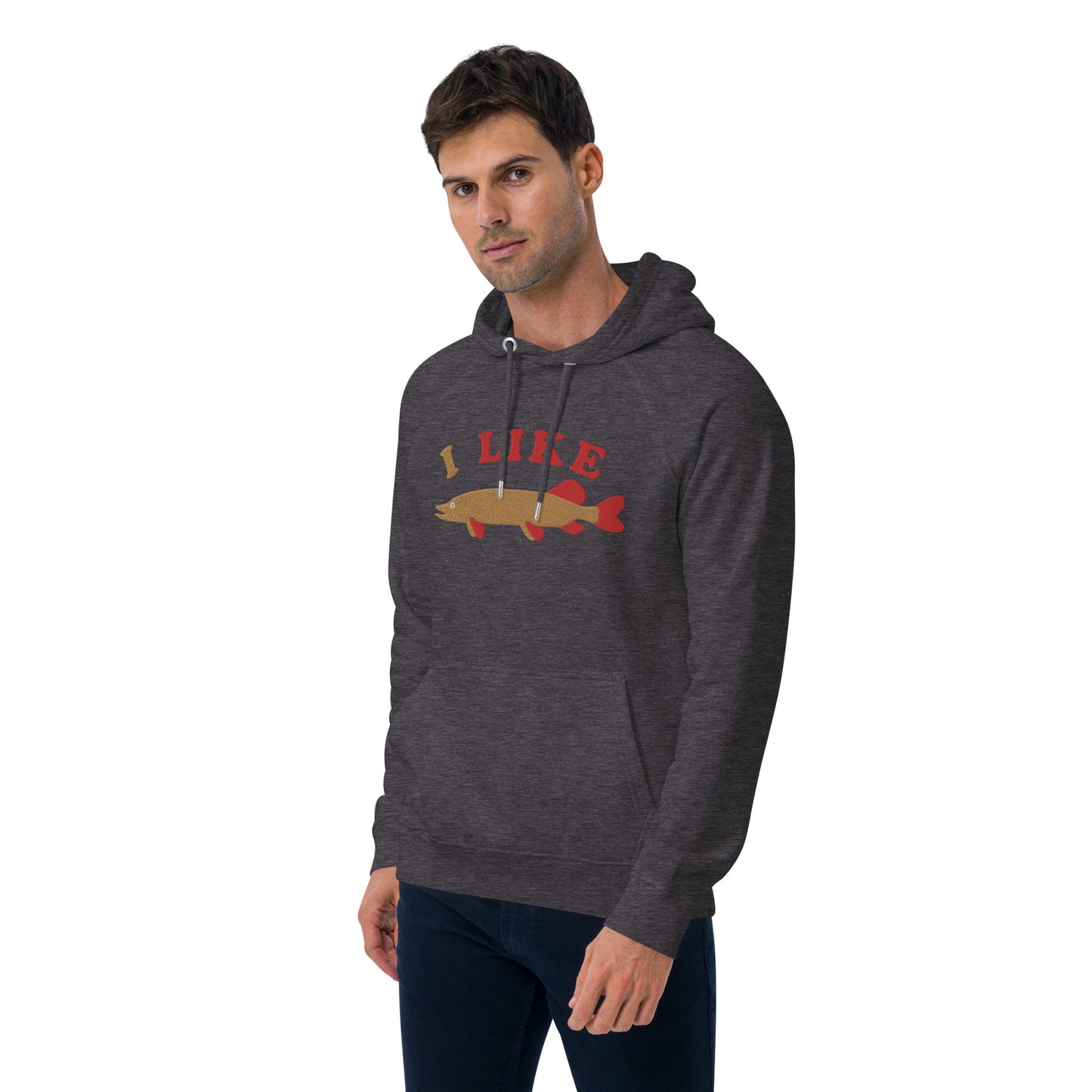 I Like Pike Unisex eco raglan hoodie