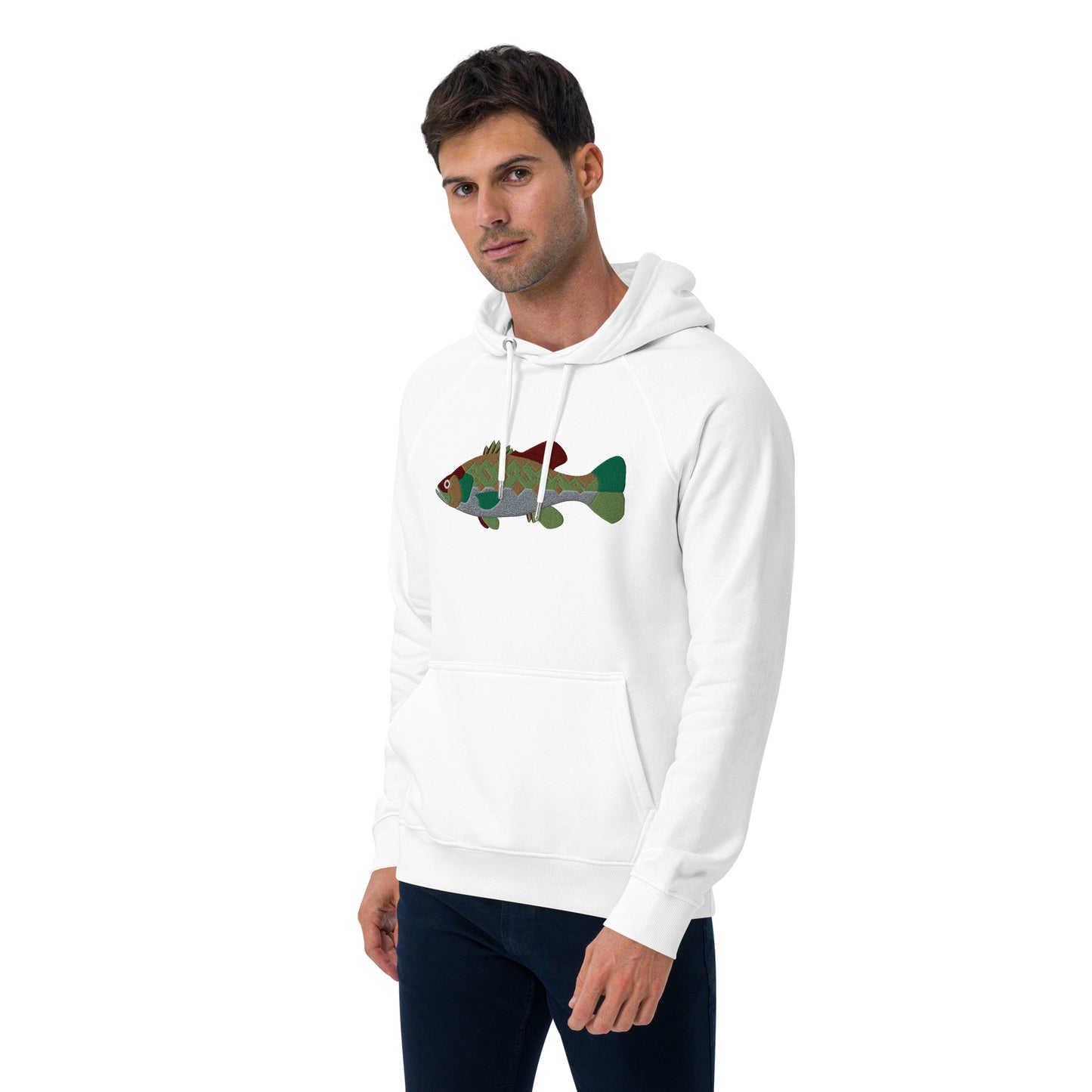 Largemouth Bass Unisex eco raglan hoodie