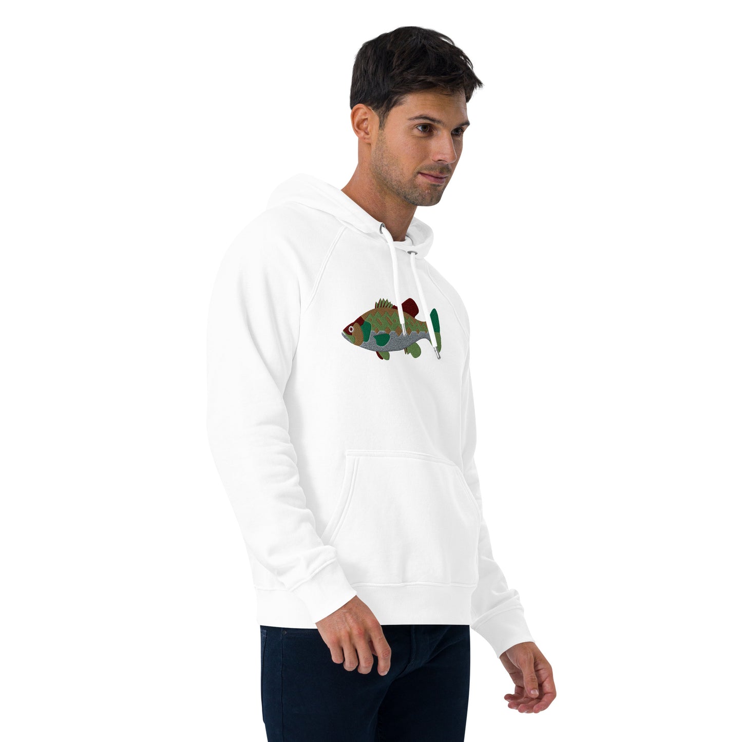 Largemouth Bass Unisex eco raglan hoodie