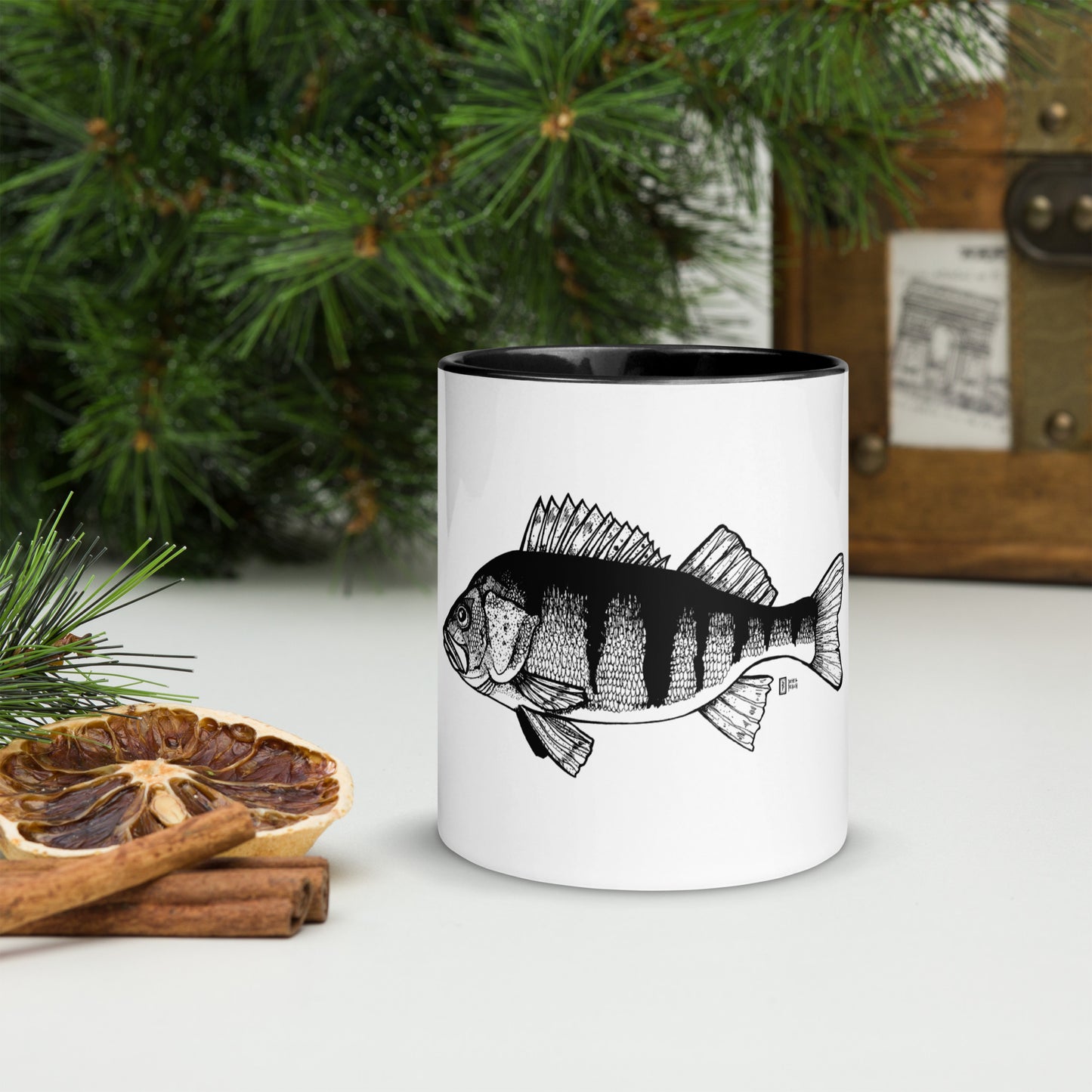 Big Perch Mug with Color Inside