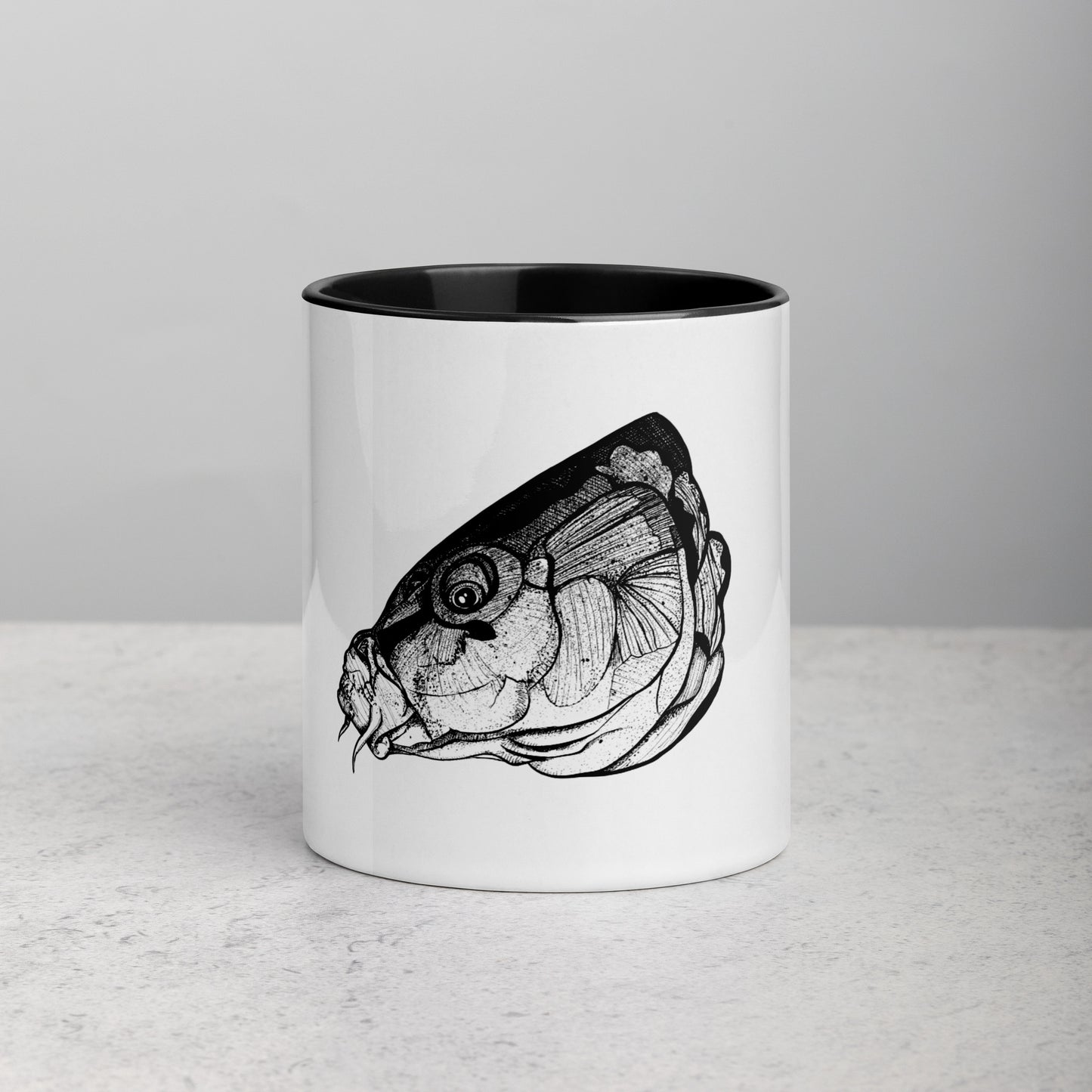 Carp Head Mug with Color Inside