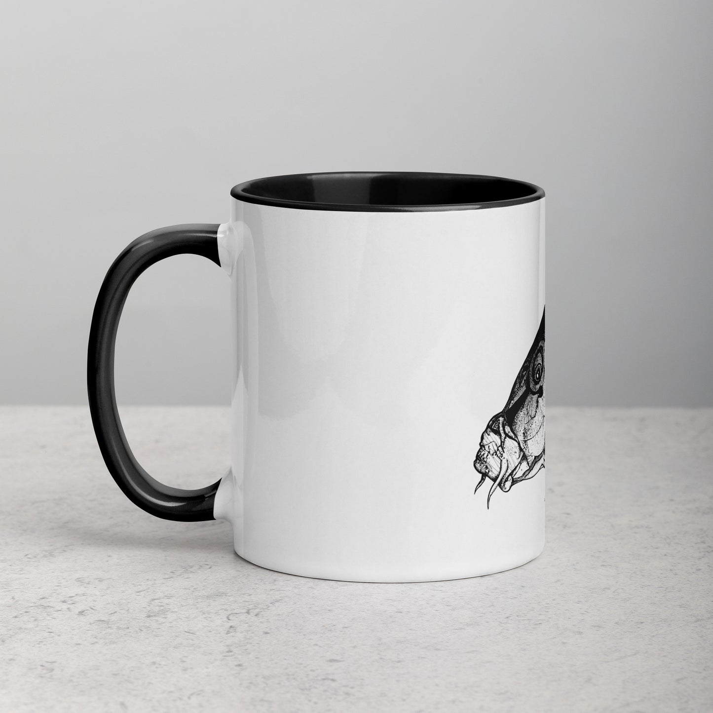 Carp Head Mug with Color Inside