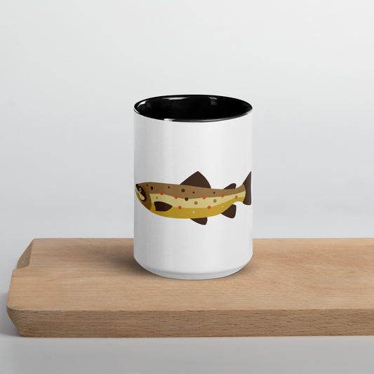 Brown Trout Mug with Color Inside