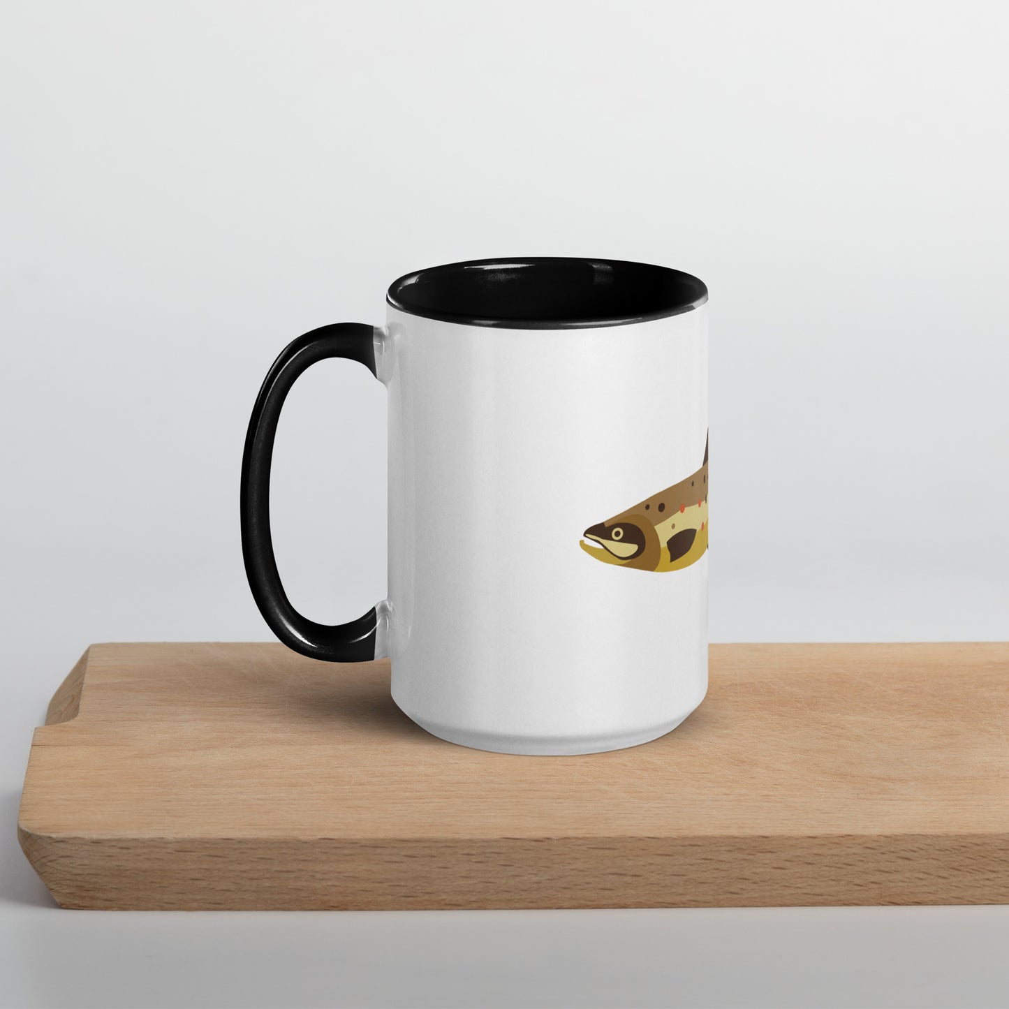 Brown Trout Mug with Color Inside