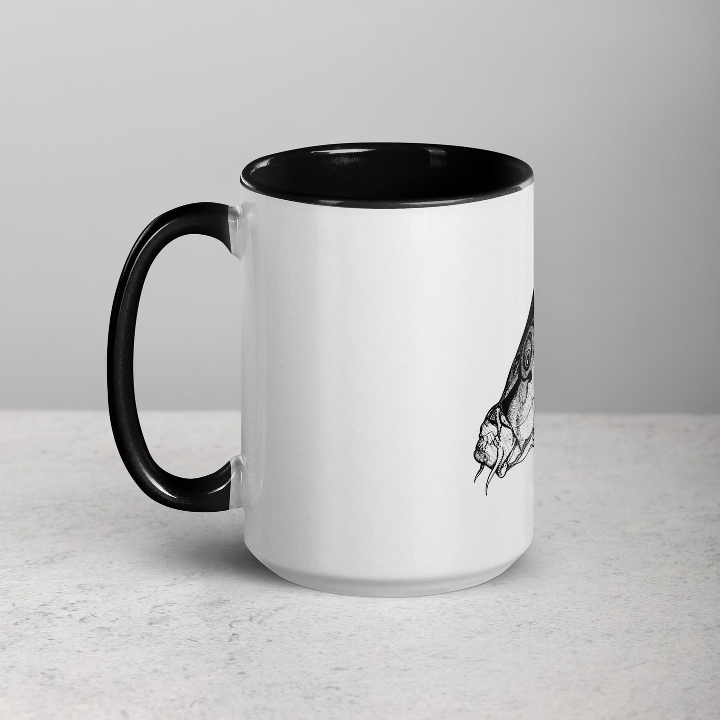 Carp Head Mug with Color Inside