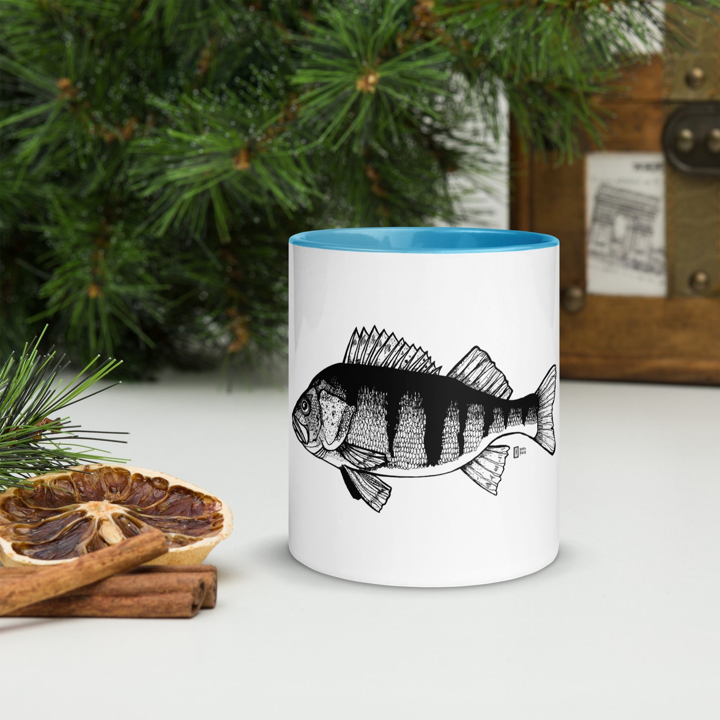 Big Perch Mug with Color Inside