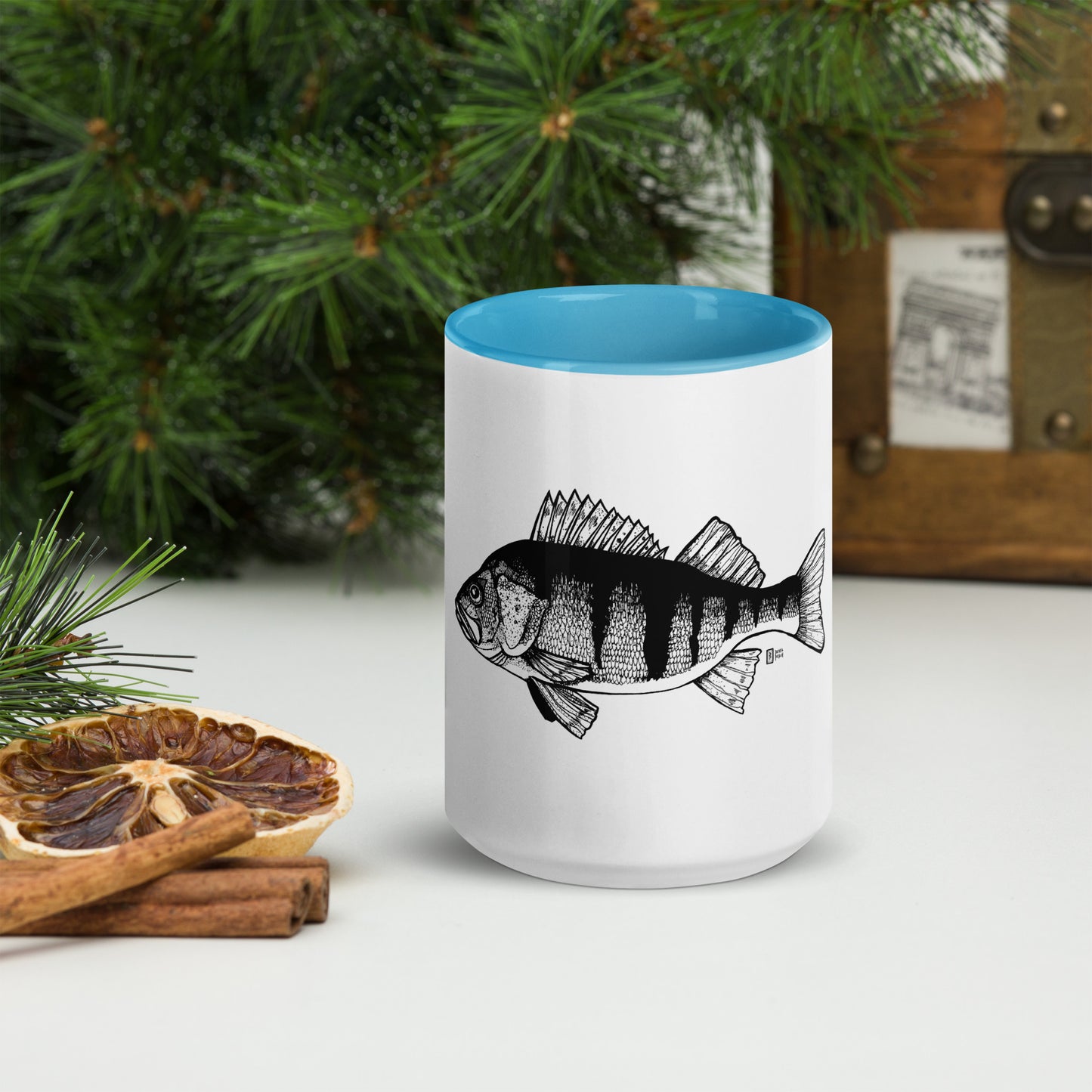 Big Perch Mug with Color Inside